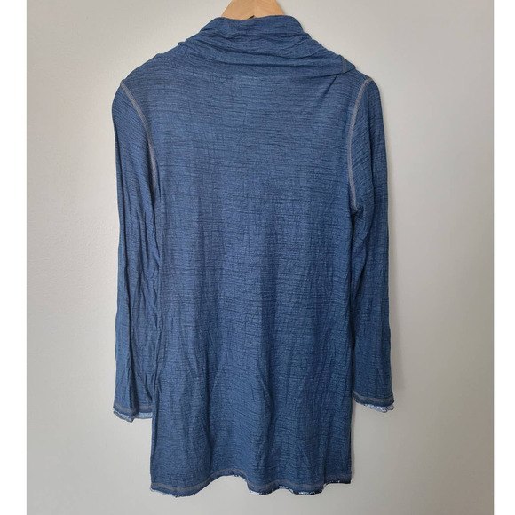Parsley & Sage Womens Blue Cowl Neck Asymmetrical Tunic Top M - Picture 5 of 7